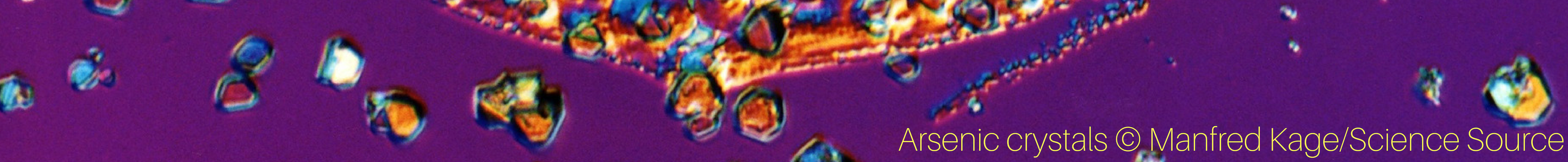 Light micrograph of arsenic crystals